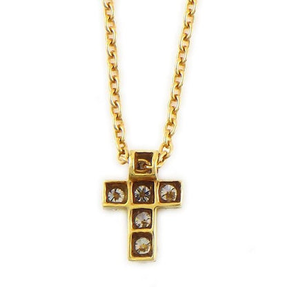 Van Cleef & Arpels Necklace Mini Croix Cross Diamond 18k Yellow Gold — view 2