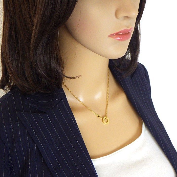Cartier Necklace Love Circle Diamond Total 18k Yellow Gold — view 8