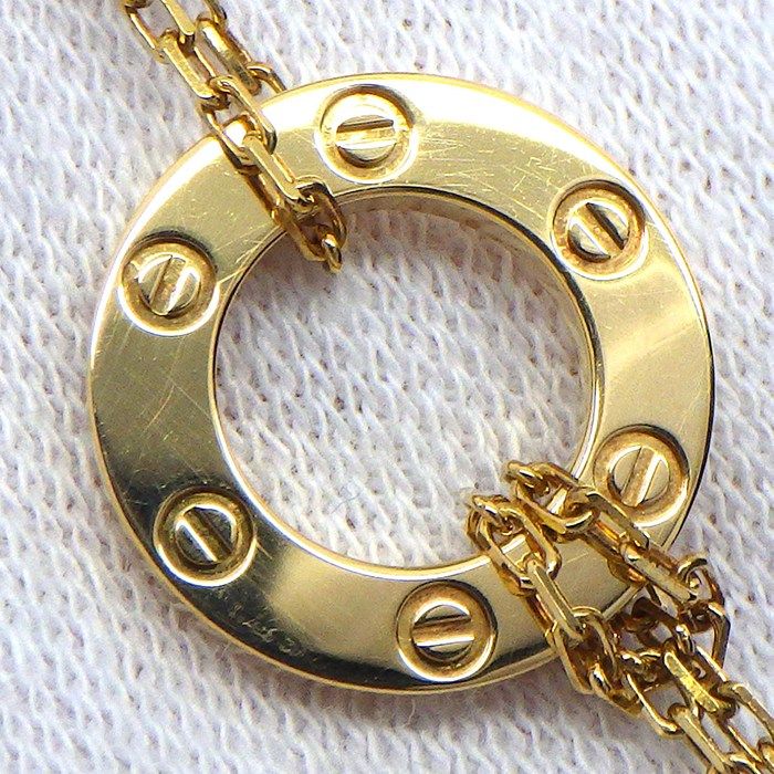 Cartier Necklace Love Circle Diamond Total 18k Yellow Gold — view 7