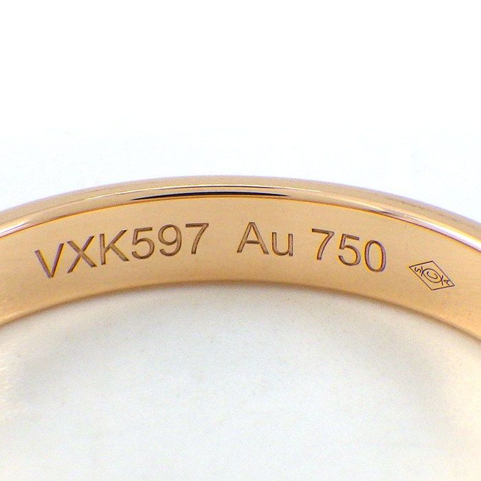 Cartier Ring C de Cartier Wedding Band Engraved Logo Diamond 18k Pink Gold — view 4