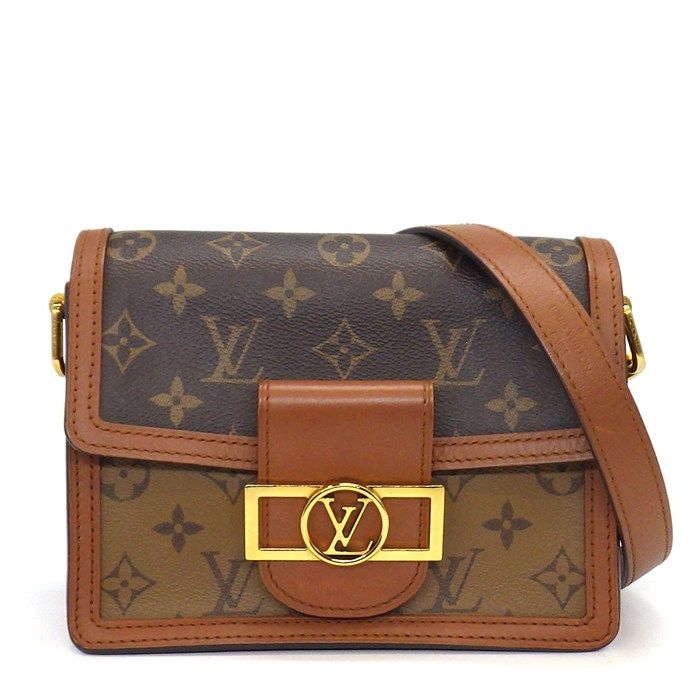 Louis Vuitton Shoulder Bag Dauphine Monogram Reverse Leather