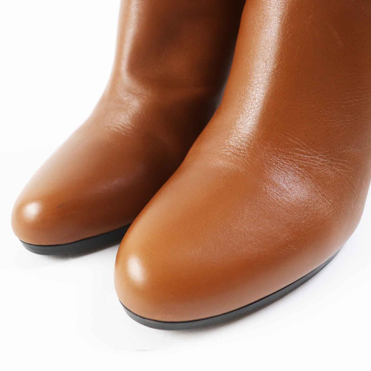 Hermes Jouueuse Silver Kelly Leather Short Boots Brown — view 5