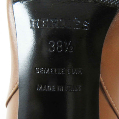 Hermes Jouueuse Silver Kelly Leather Short Boots Brown — view 8