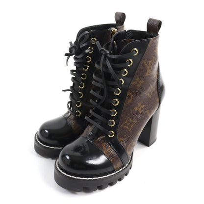 Louis Vuitton Star Trail Line Monogram Canvas Side Zip Lace-up Ankle Boots