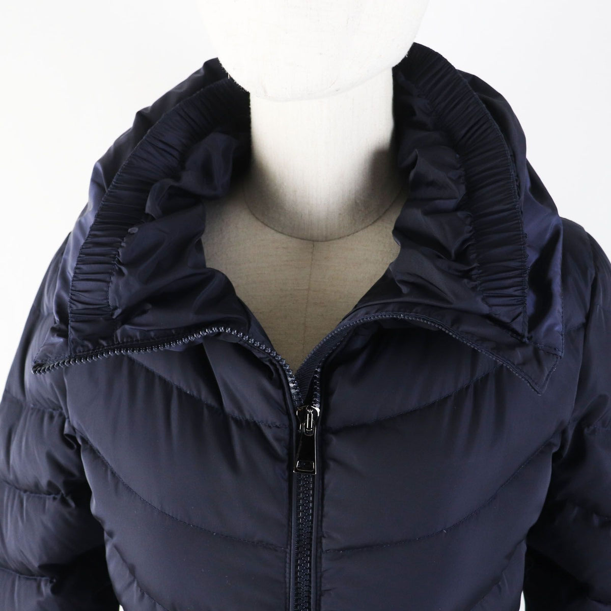 Moncler Mirielon Silhouette with Emblem Down Coat Navy 00 — view 5