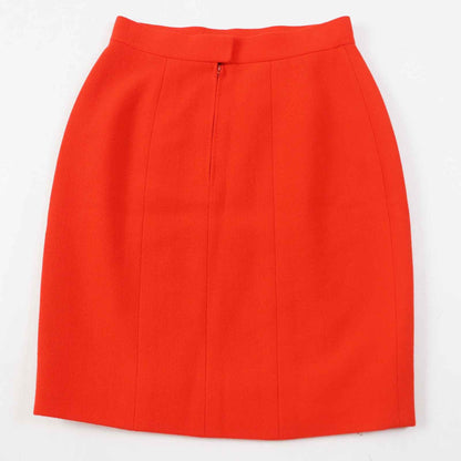 Chanel Vintage Wool Back Silk CC Logo Button Set Vermilion — view 7