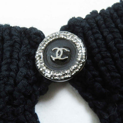 Chanel 22S Rhinestone CC Logo Cropped Length with Button Short Sleeve Knit — view 5