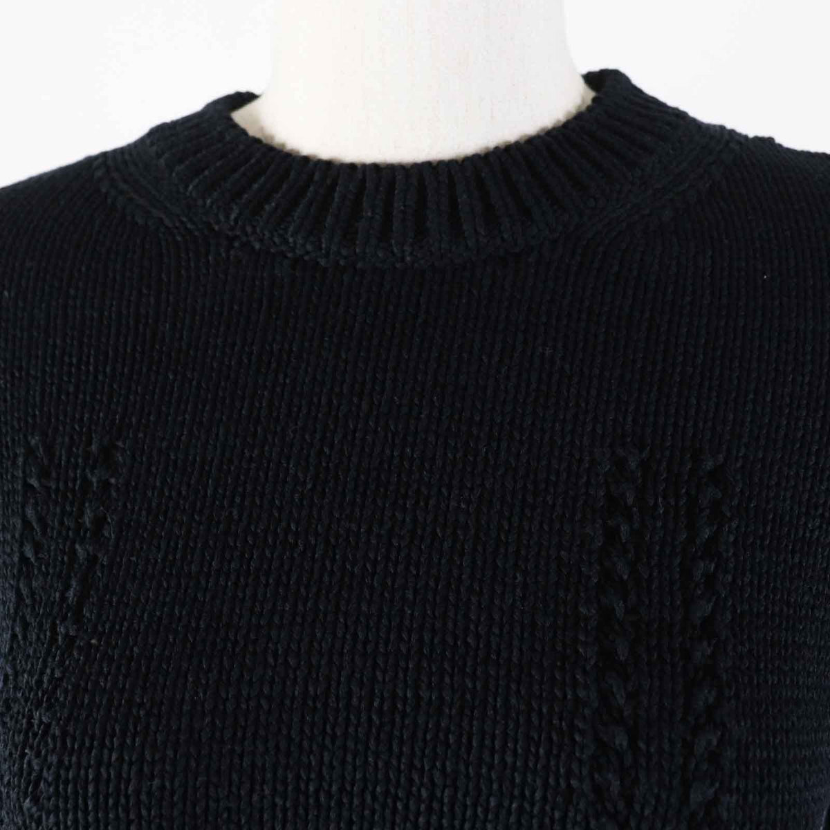 Chanel 22S Rhinestone CC Logo Cropped Length with Button Short Sleeve Knit — view 2