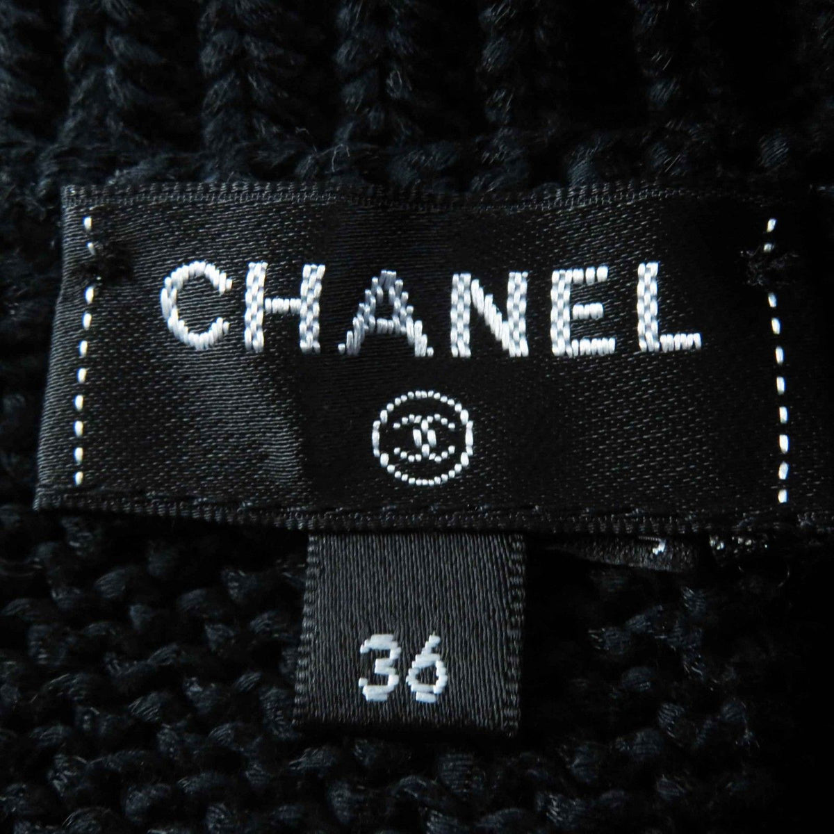 Chanel 22S Rhinestone CC Logo Cropped Length with Button Short Sleeve Knit — view 6