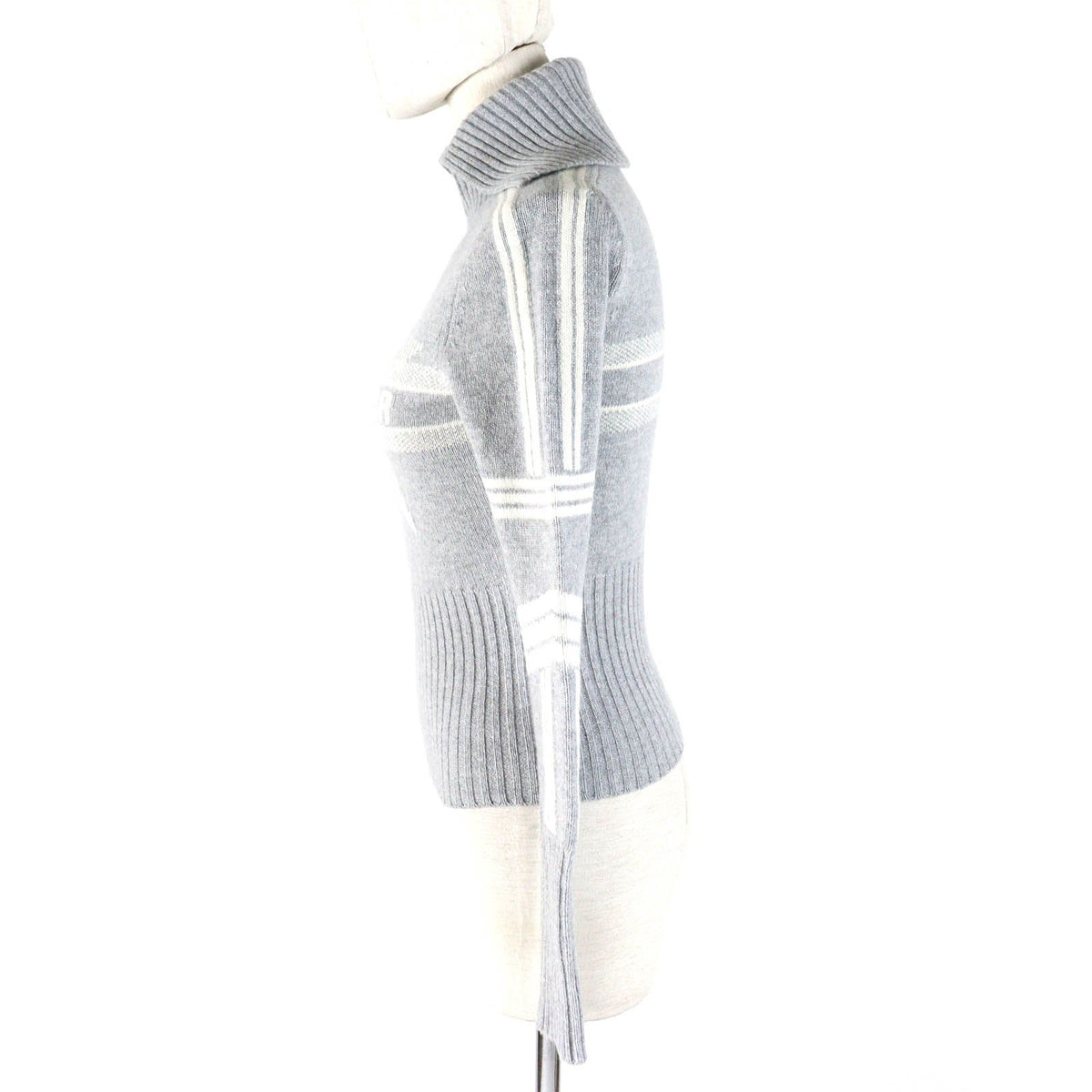 Dior 77 134 Alps Wool Cashmere Star Logo Stand Collar Knit Sweater 38 — view 2