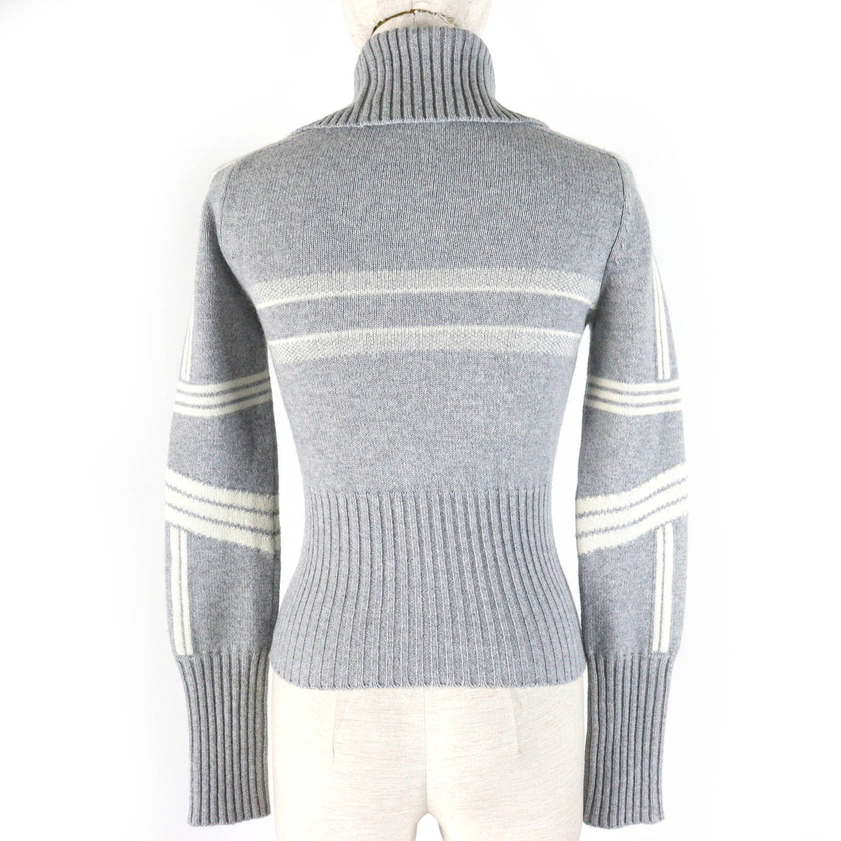 Dior 77 134 Alps Wool Cashmere Star Logo Stand Collar Knit Sweater 38 — view 3
