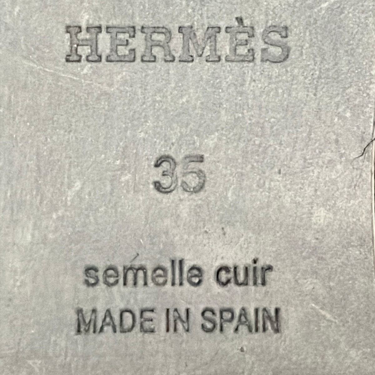 Hermes Sandals Itea Black Wedge Sole Espadrilles Leather — view 6