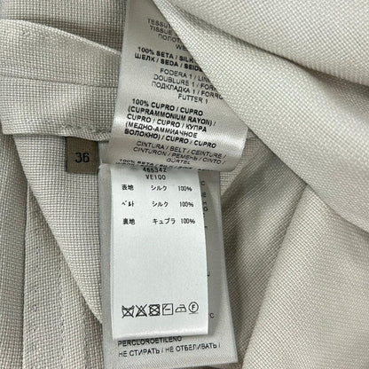 Bottega Veneta Coat S Gray Beige Silk 36 — view 4