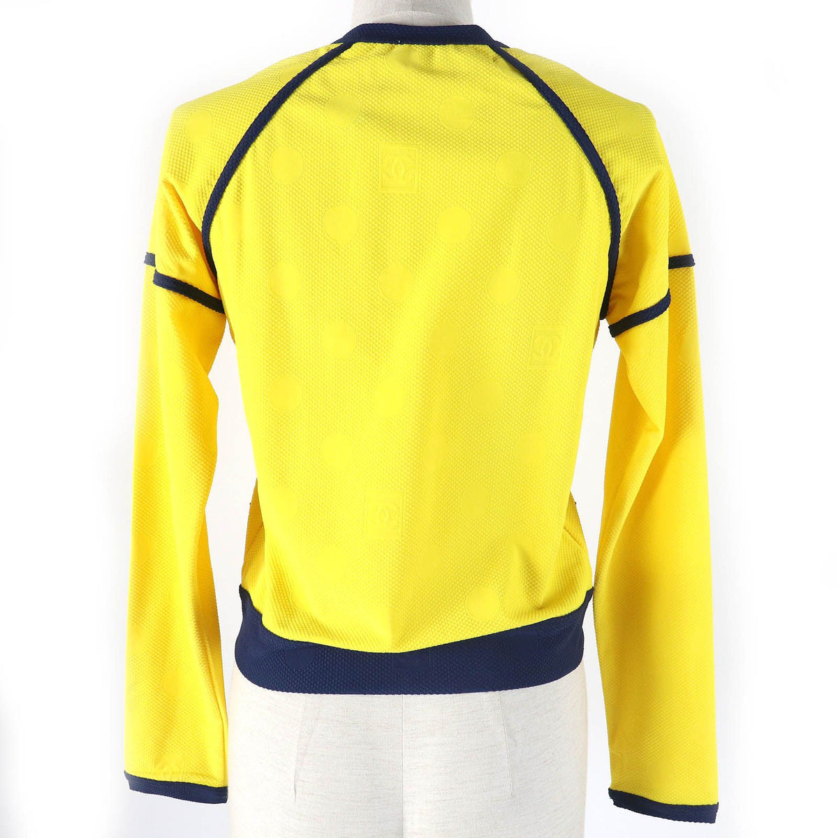 Chanel Vintage 08P Sports Line CC Logo Dot Pattern Collarless Zip UP Jacket 36 — view 3