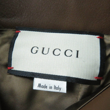 Gucci Cowsuede Horsebit Sherry Line Leather Flareskirt Brown 36 — view 7