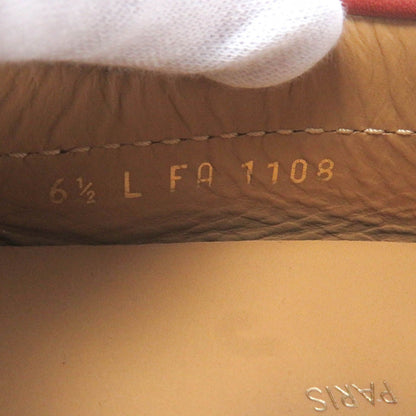 Louis Vuitton LV Logo Suede Leather Loafers Driving Shoes Red 6.5 — view 8