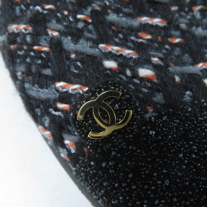 Chanel CC Logo Back Zip Tweed Flat Long Boots Multicolor — view 8