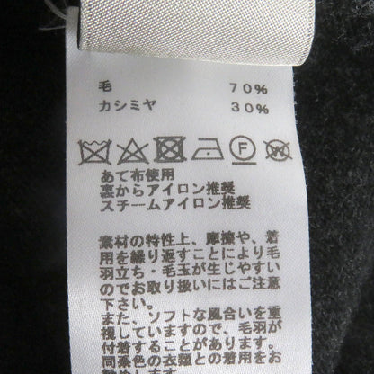 Hermes Wool Cashmere H Logo Pullover Hoodie Knit Dark Gray — view 6