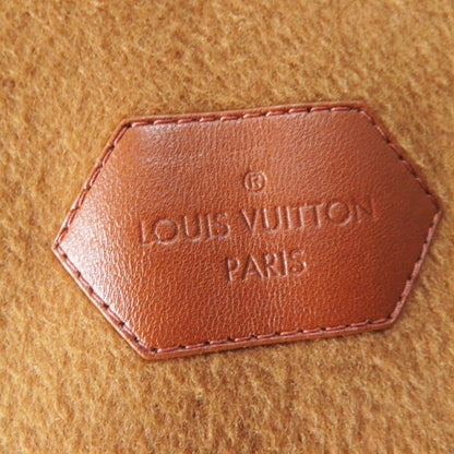 Louis Vuitton Silk Blend Monogram Pattern Hooded Wrap Coat Camel Garment 42 — view 6