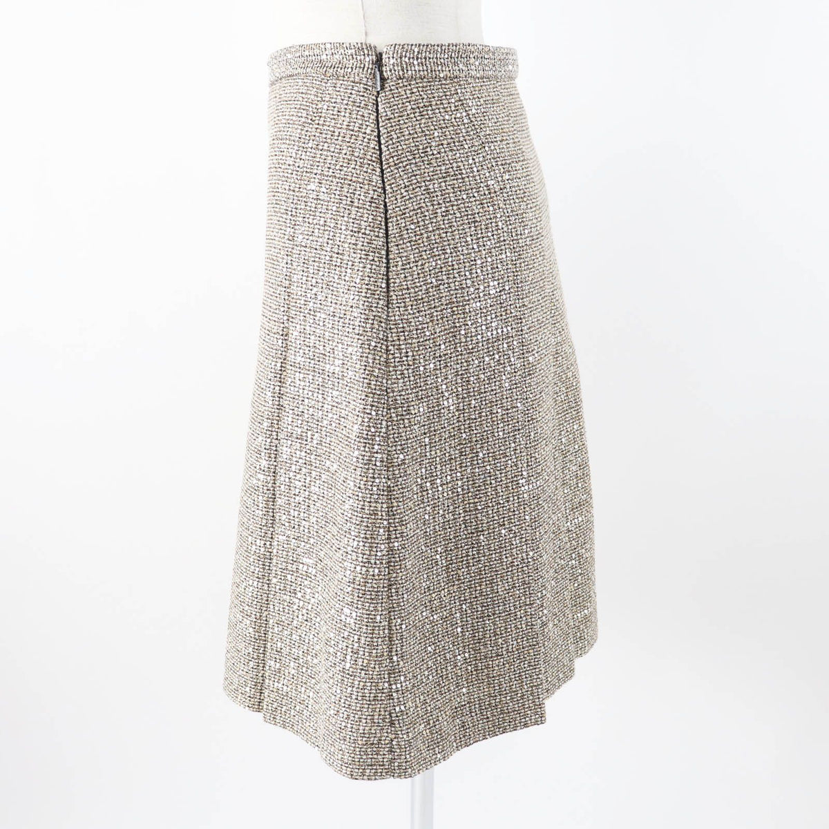 Gucci Full Sequin Pleated Skirt Gold 40 — view 3