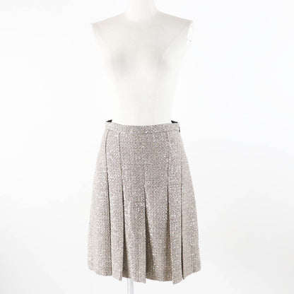 Gucci Full Sequin Pleated Skirt Gold 40 — view 2