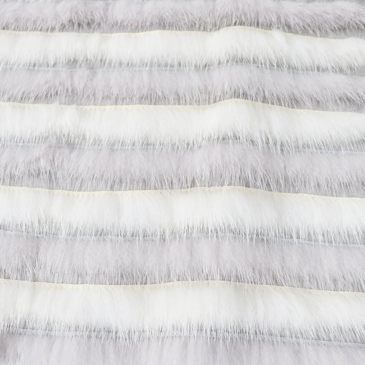 Fendi Mink Silk Shawl with Logo Button 2-Way Collarless Jacket Gray White 42 — view 7
