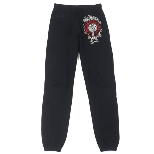 Chrome Hearts Cotton 100% Cemetery Cross Sweatpants Jogger Pants Black
