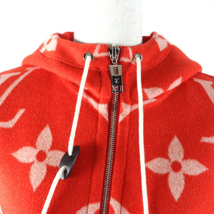 Louis Vuitton Silk Blend Reversible Giant Monogram Leather Hooded Coat 38 — view 4