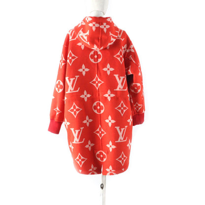 Louis Vuitton Silk Blend Reversible Giant Monogram Leather Hooded Coat 38 — view 3