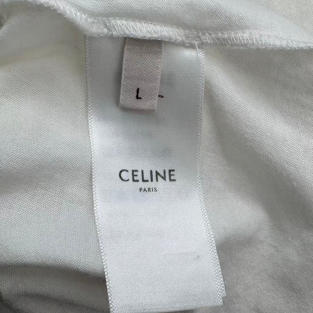 Celine Cropped T-Shirt Logo White — view 7