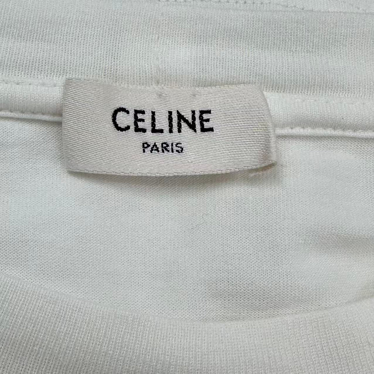 Celine Cropped T-Shirt Logo White — view 4