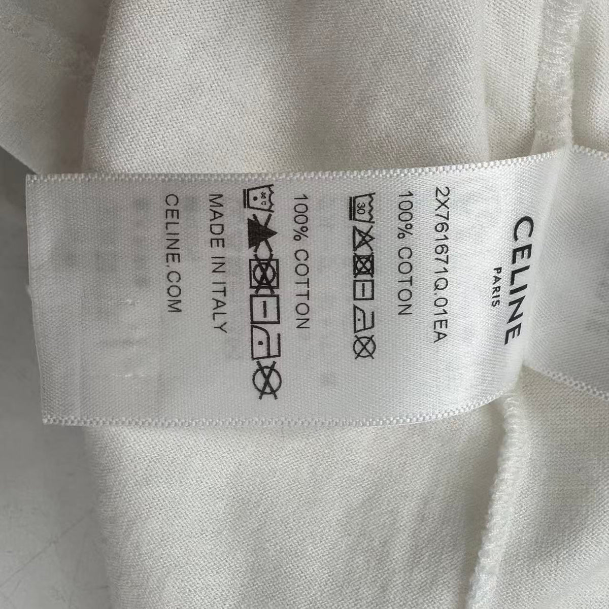 Celine Cropped T-Shirt Logo White — view 6