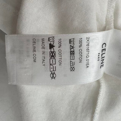 Celine Cropped T-Shirt Logo White — view 6