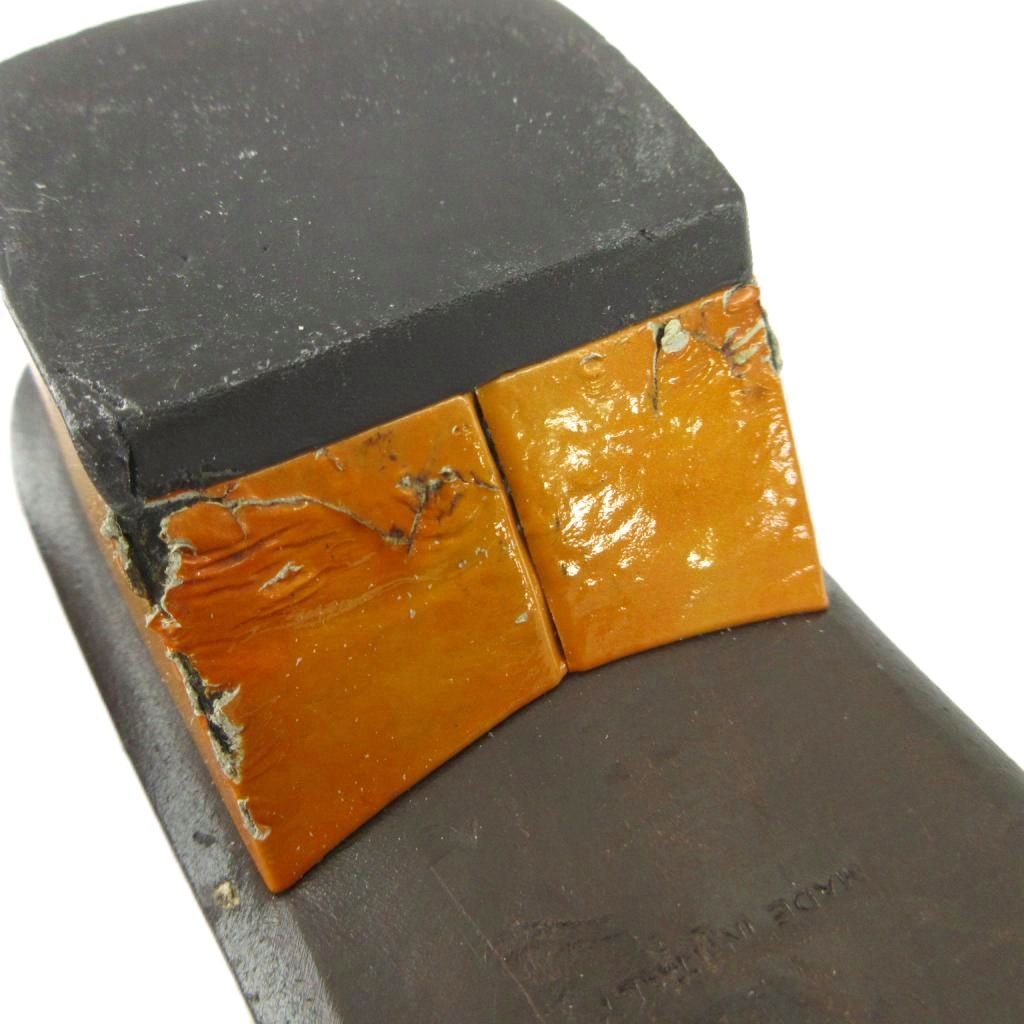 Louis Vuitton Sandals Enamel Square Toe Low Heels Cube Charm Orange — view 8