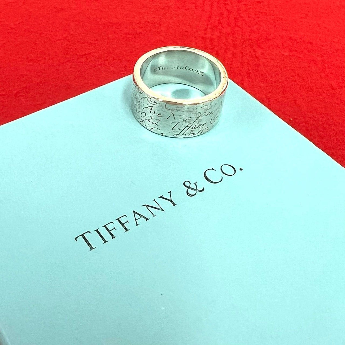 Tiffany & Co Vintage Notes Ring 925 Sterling Silver