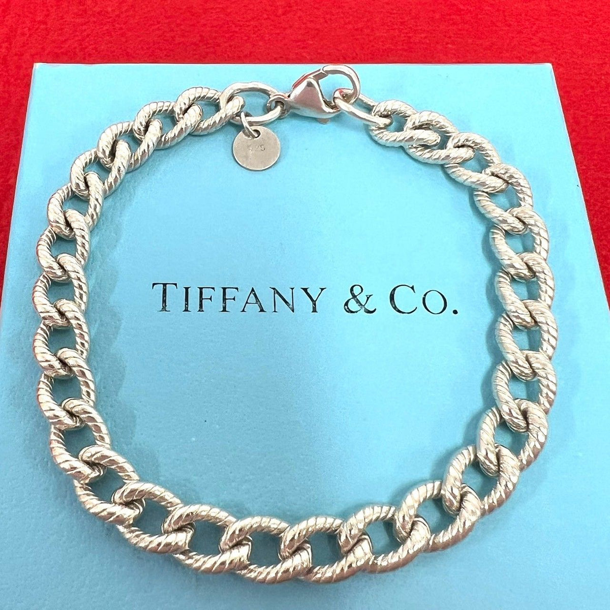 Tiffany & Co Vintage Twisted Rope Bracelet 925 Sterling Silver
