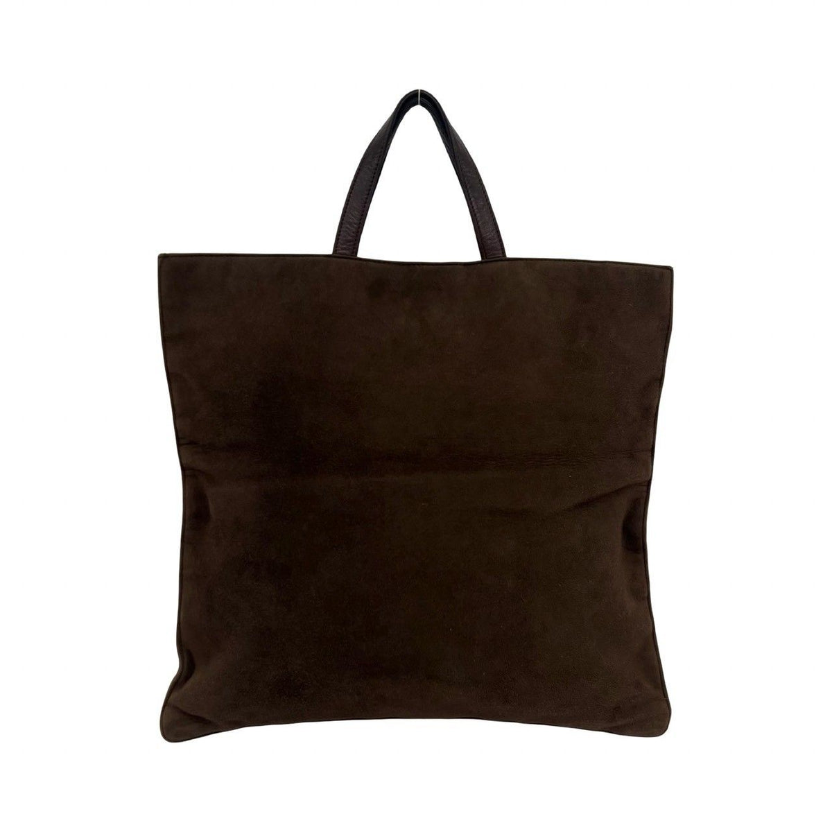 Loewe Anagram Embossed Logo Suede Nappa Leather Tote Bag Brown — view 3