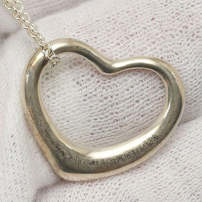 Tiffany & Co Open Heart Necklace 925 Sterling Silver Elsa Peretti — view 5
