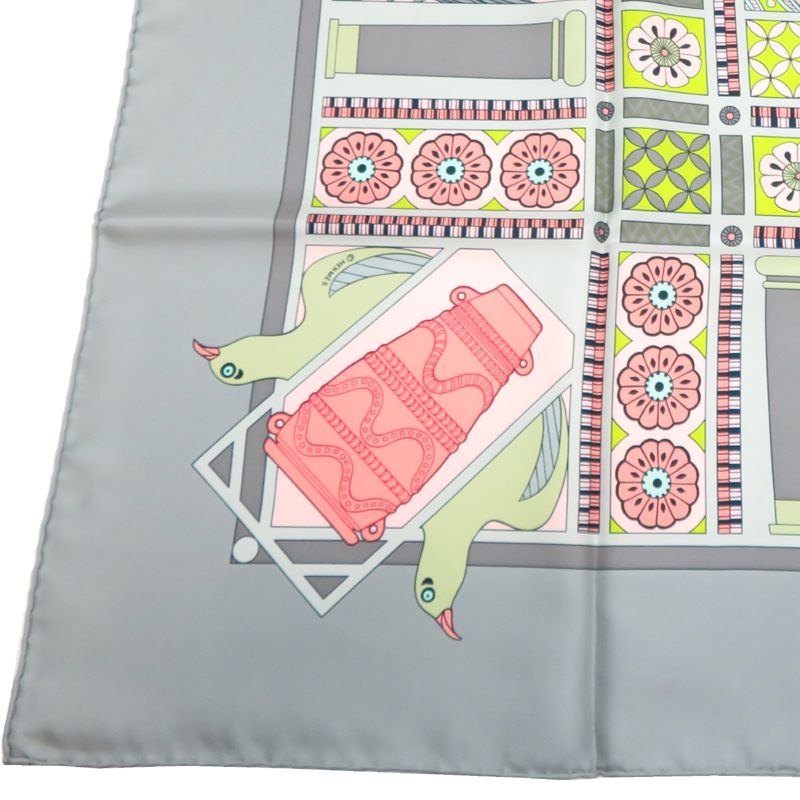 Hermes Scarf Carre 90 Les Secrets de Minos Gray — view 5