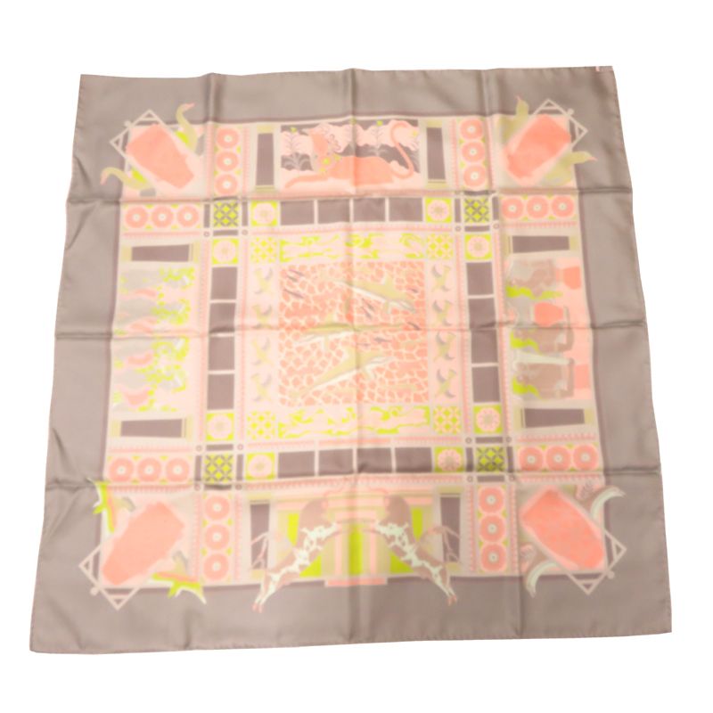 Hermes Scarf Carre 90 Les Secrets de Minos Gray — view 2