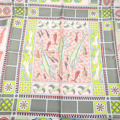 Hermes Scarf Carre 90 Les Secrets de Minos Gray — view 3