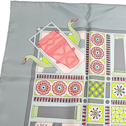 Hermes Scarf Carre 90 Les Secrets de Minos Gray — view 6