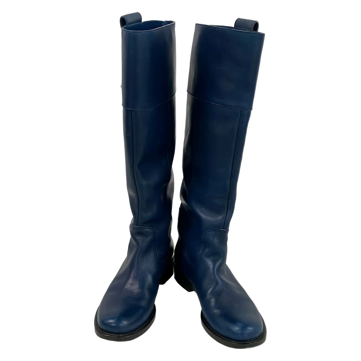 Loewe Long Boots Navy Leather — view 2