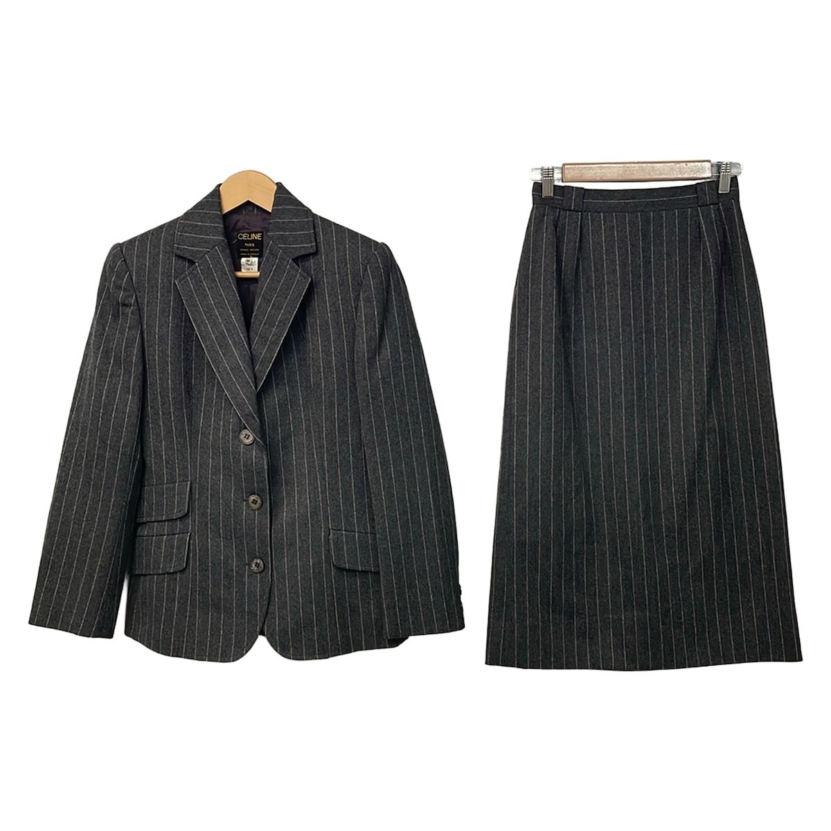 Celine Skirt Suit Dark Gray