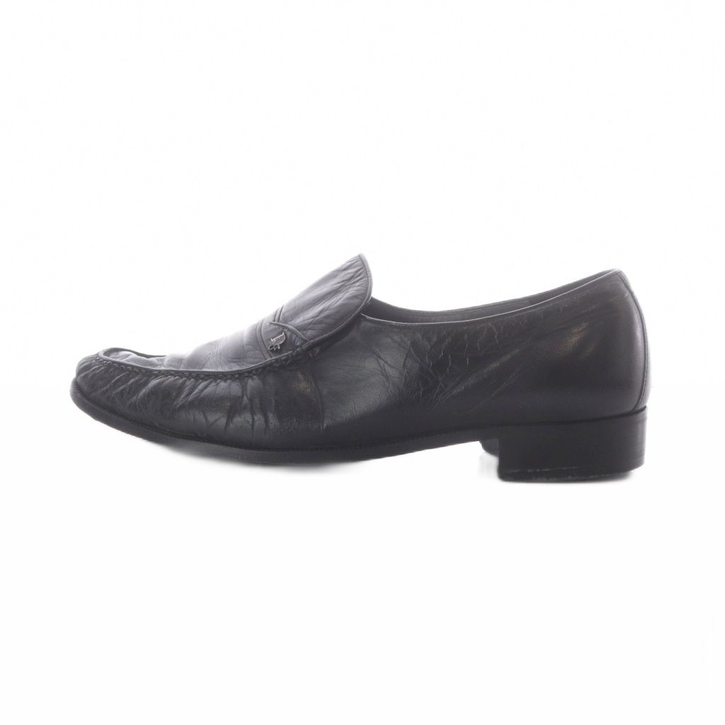 Dior Monsieur Loafers Shoes Logo Leather Black — view 2