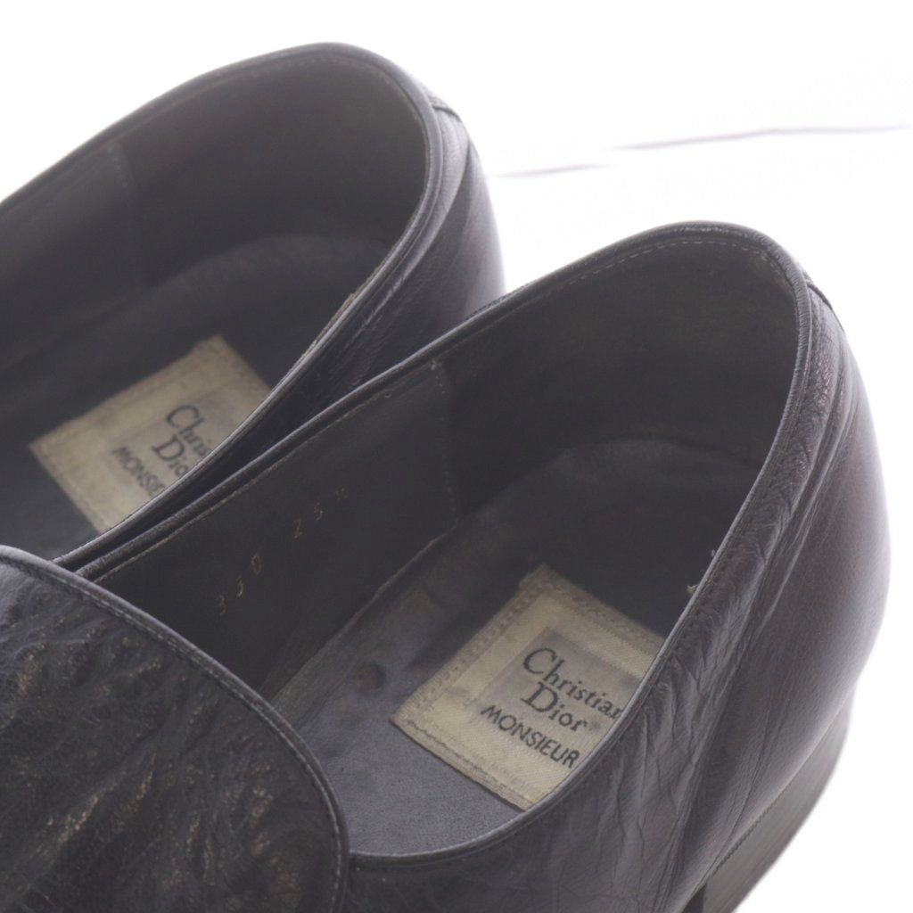 Dior Monsieur Loafers Shoes Logo Leather Black — view 4