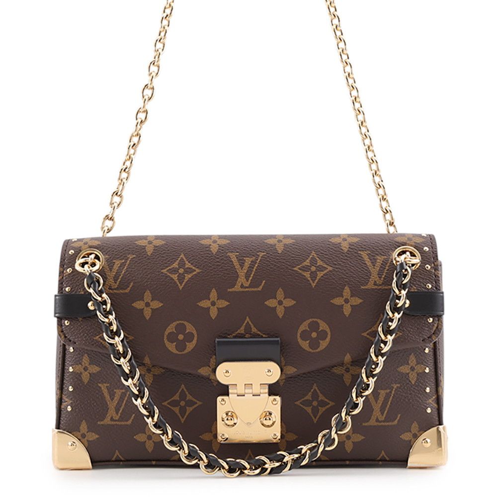Louis Vuitton Chain Shoulder Bag Monogram Trunky 2-Way Black