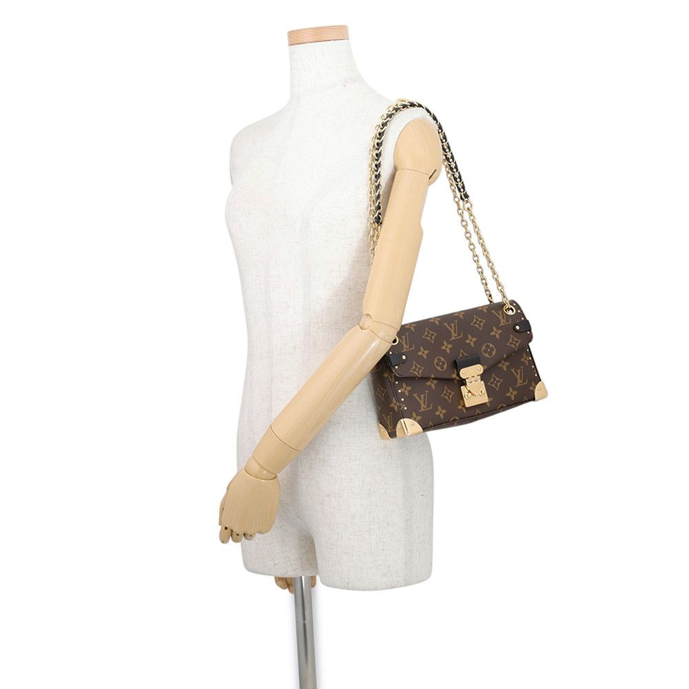 Louis Vuitton Chain Shoulder Bag Monogram Trunky 2-Way Black — view 4