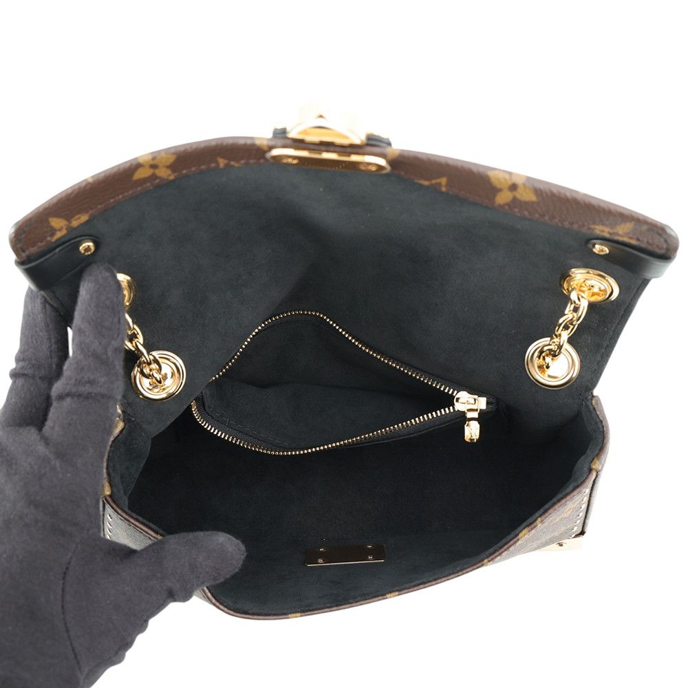 Louis Vuitton Chain Shoulder Bag Monogram Trunky 2-Way Black — view 6