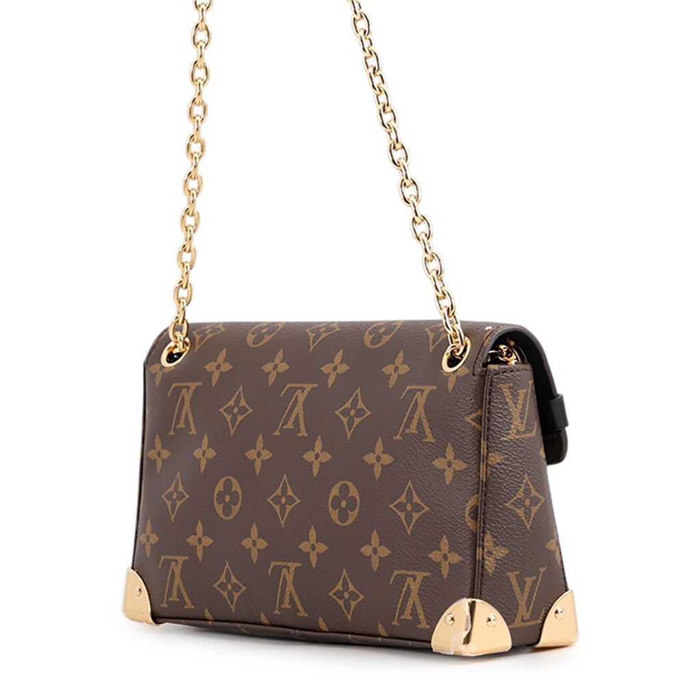 Louis Vuitton Chain Shoulder Bag Monogram Trunky 2-Way Black — view 2